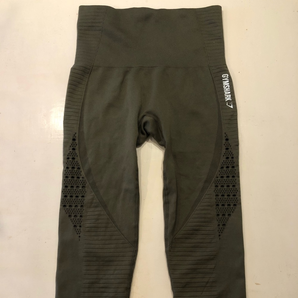 Gymshark Olive Green Energy Seamless Leggings